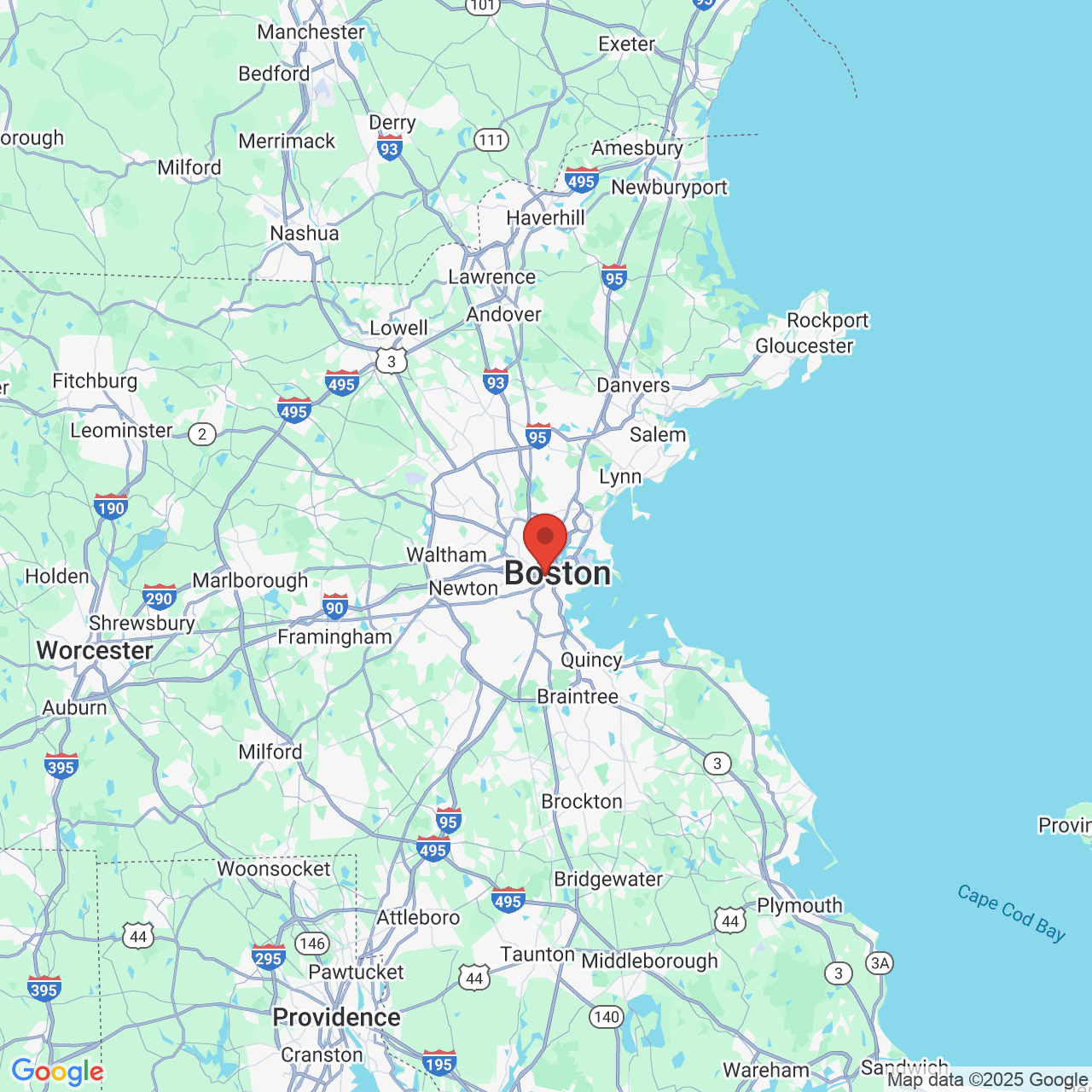 Google map image of our location in 585 Boylston St Boston, MA